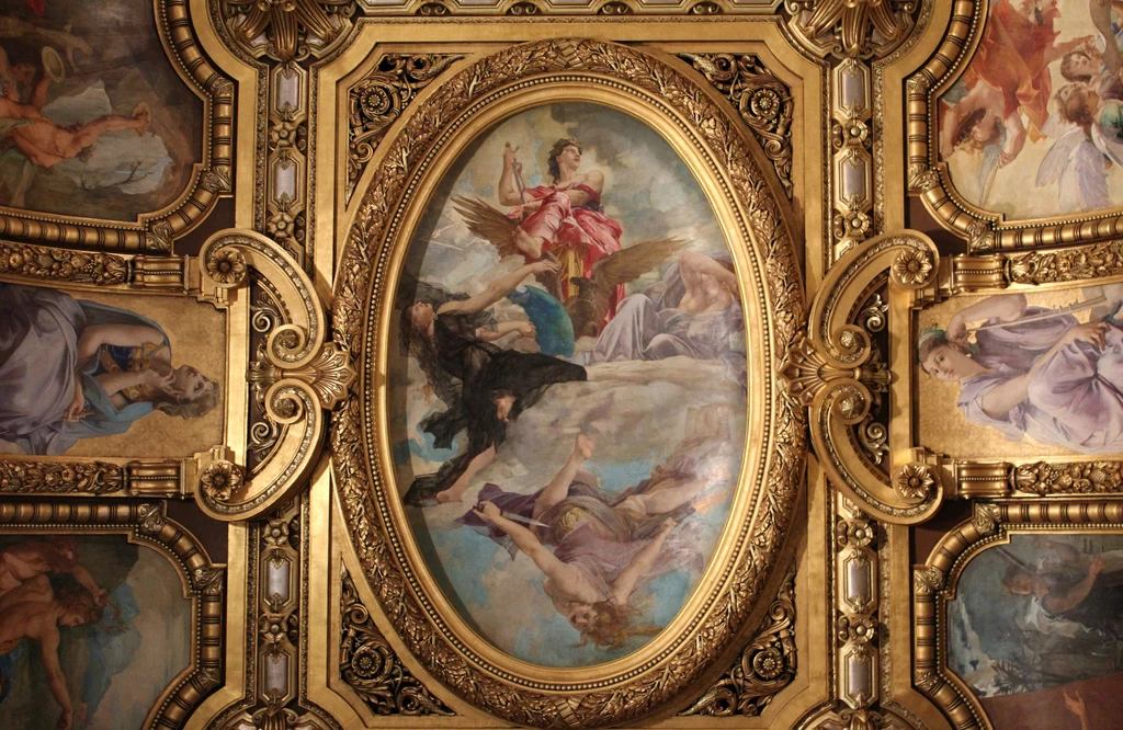 Paul Baudry - Palais Garnier, il soffitto del grande foyer, dettaglio 1
